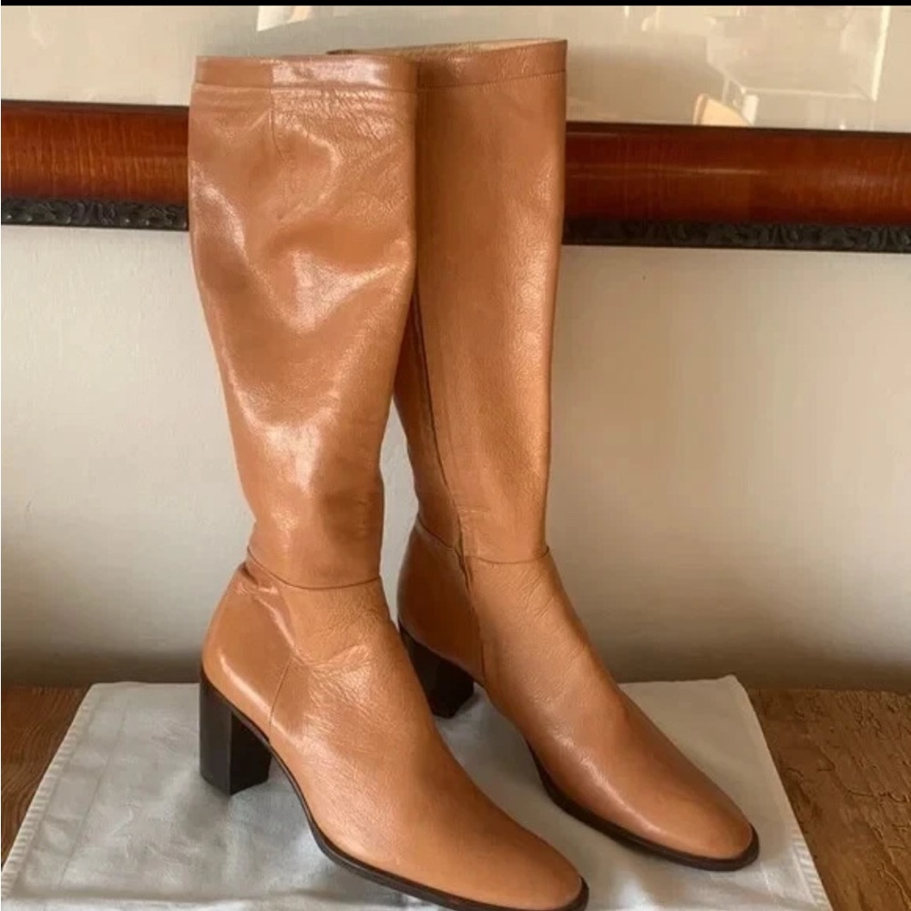 Burberry Prorsum Knee High All Leather Boots - Euro 39.5, US 9